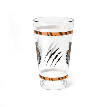 Tiger Spirit 16oz Tiger Pint Glass - Inspiring Strength, Courage, and Empowerment