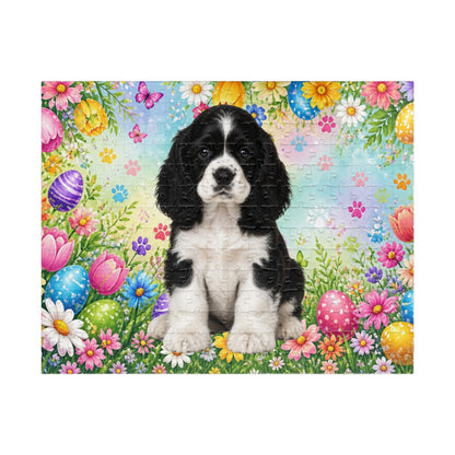 American Cocker Spaniel (Black & White) Easter Puppy Puzzle