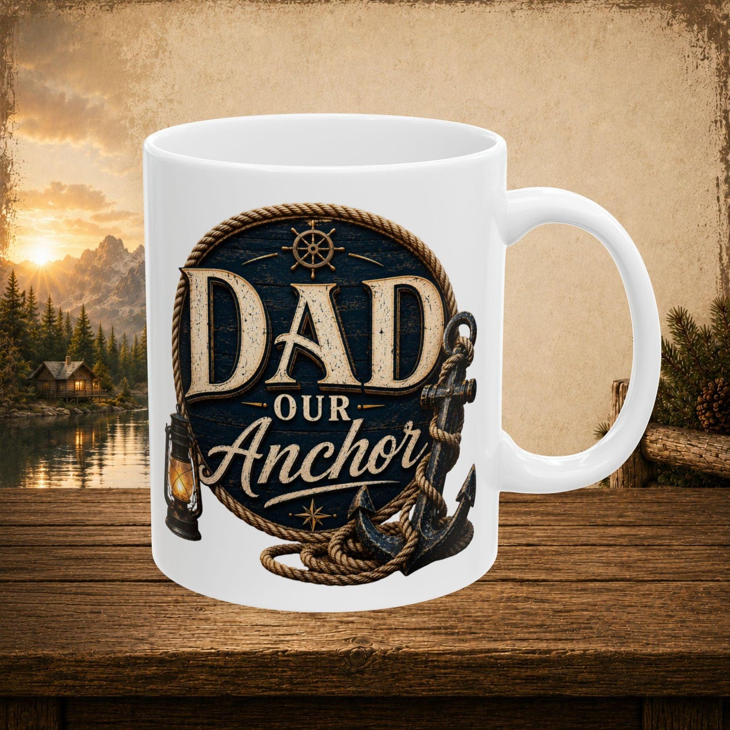 Shop our premium dad our anchor mug from MySisterIsASurvivor.