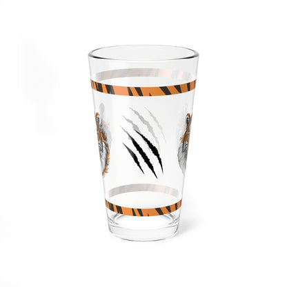 Bold Resilience 16oz Tiger Pint Glass - Inspiring Strength, Courage, and Empowerment