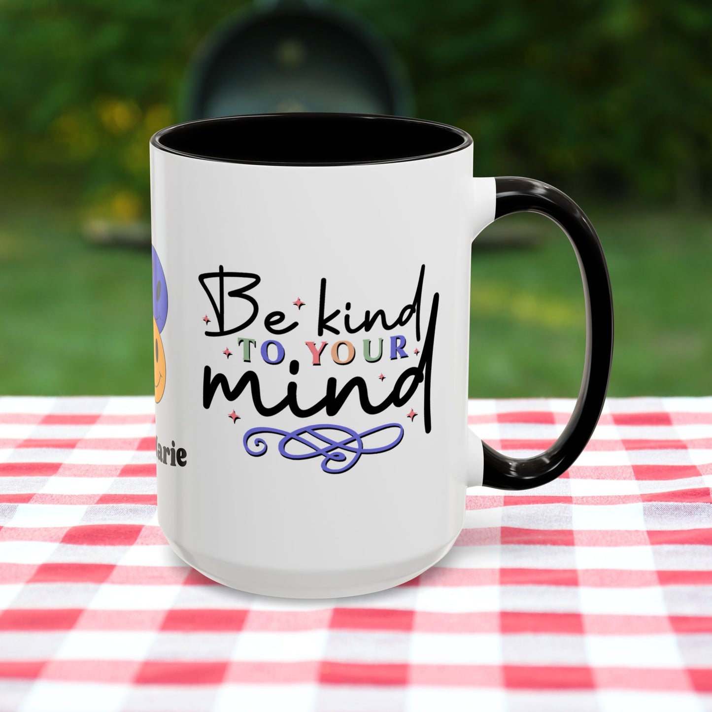 Be Kind to Your Mind - Custom Retro Uplifting Mug for Mental Health Support & Emotional Well-Being