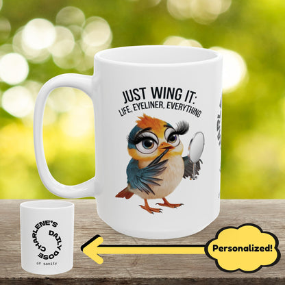 "Keep Calm And Pretend" personalized funny pint glass with attitude and daily humor for stress relief.