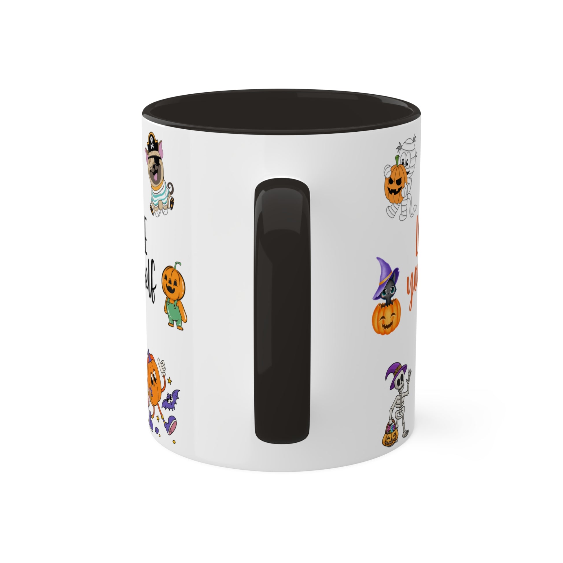 Love Yourself  - Halloween Affirmation Mug - 11oz Ceramic Coffee Cup with Positive Quotes & Cute Vibes