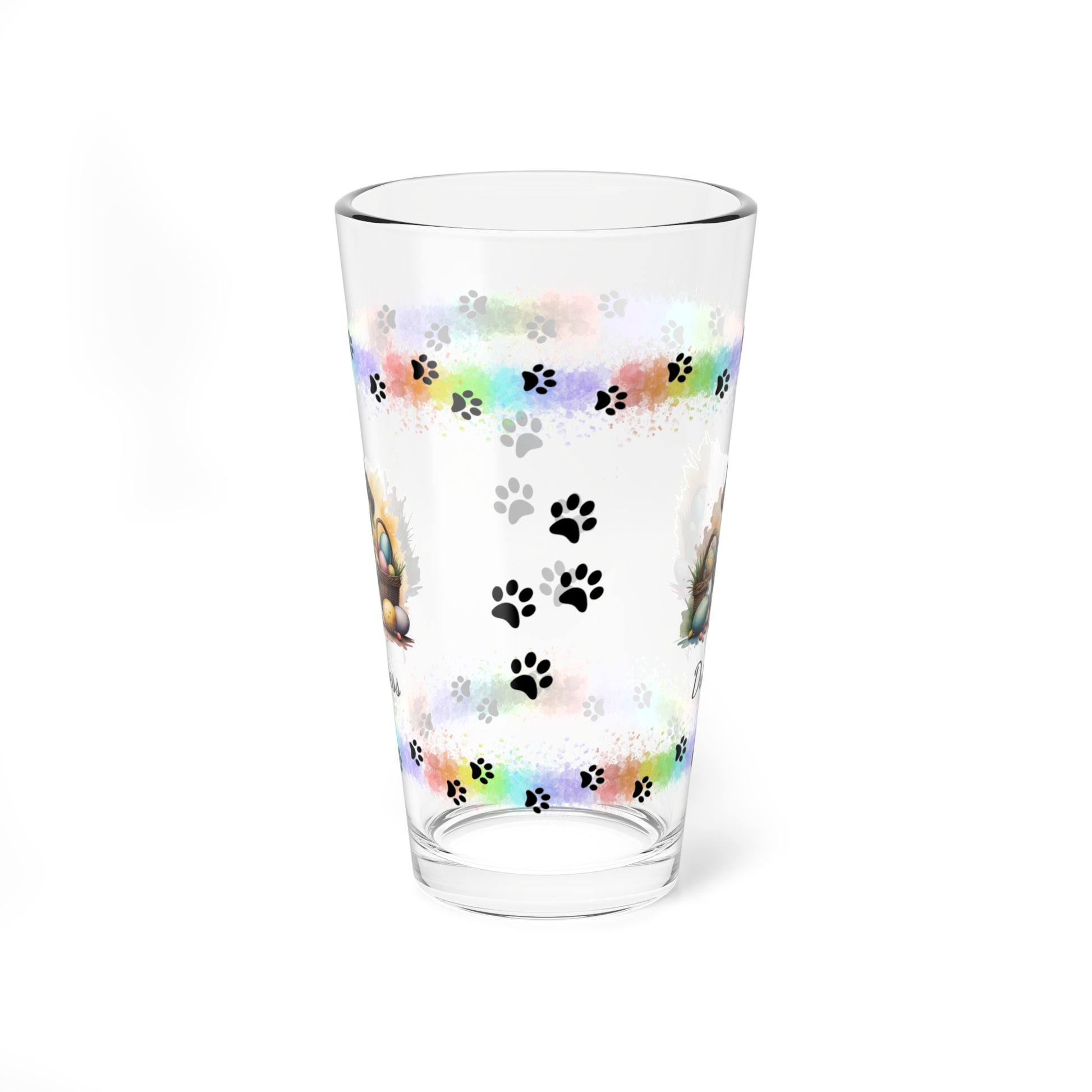 German Shorthaired Pointer Personalized Easter Puppy 16oz Pint Glass - Custom Dog Design, Mental Health Gift, Easter Décor, and Festive Celebrations