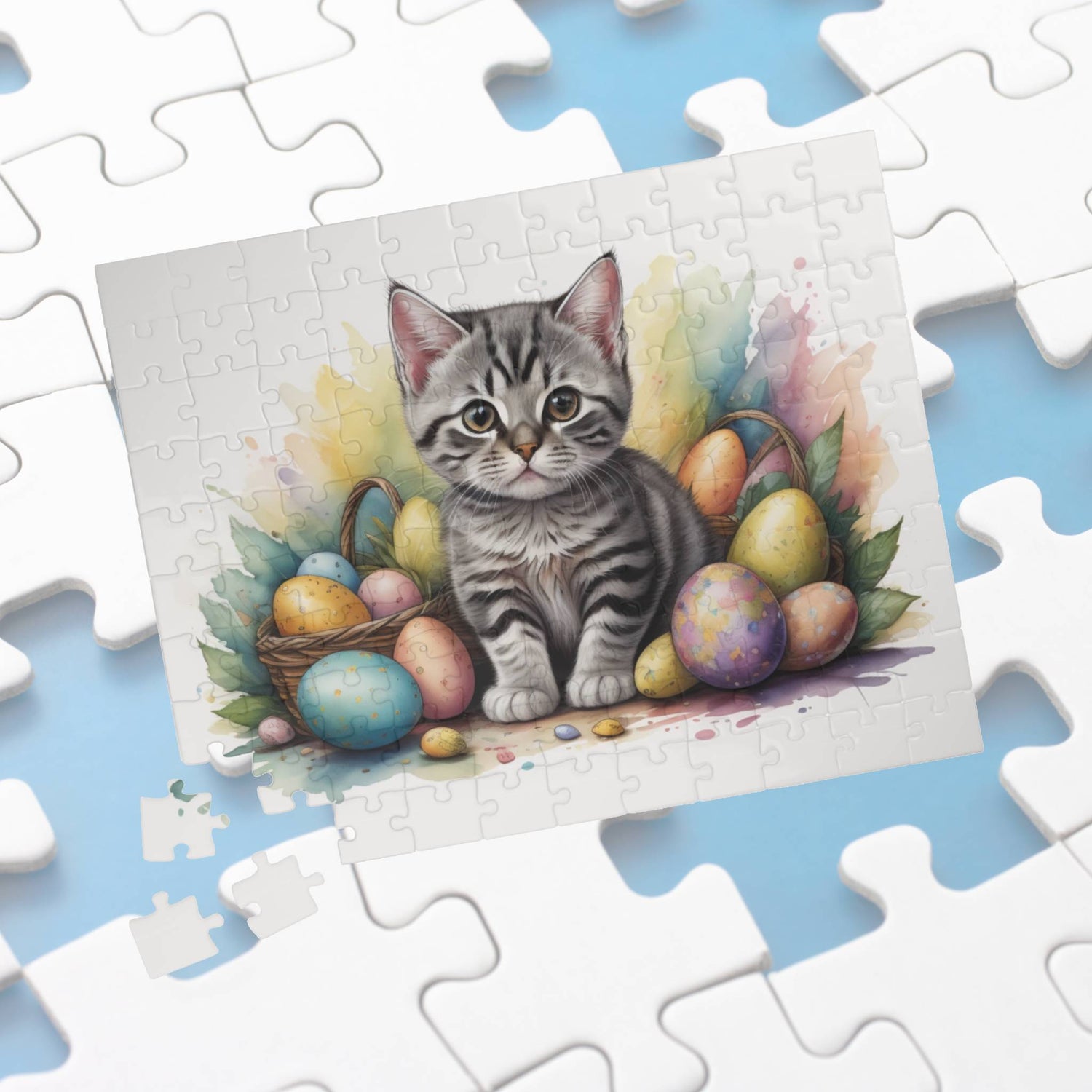American Shorthair Easter Kitten Puzzle - Cat Lovers, Mental Health Benefits, Holiday Fun, Mindfulness, Stress Relief, Festive Gift