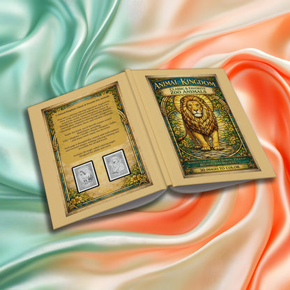 ⏰ Pre-Order - Release date January 31, 2026 - Animal Kingdom: Classic & Favorite Zoo Animals - Stained Glass-Inspired Coloring Pages of Beloved Zoo Wildlife