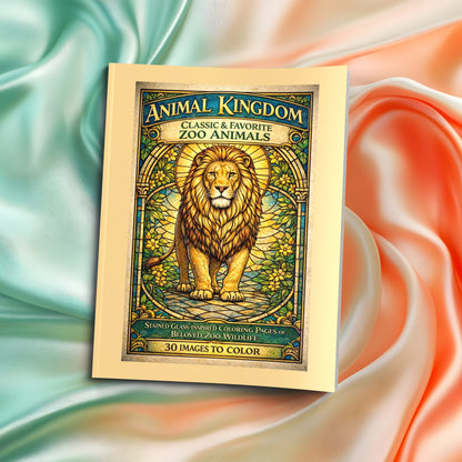 ⏰ Pre-Order - Release date January 31, 2026 - Animal Kingdom: Classic & Favorite Zoo Animals - Stained Glass-Inspired Coloring Pages of Beloved Zoo Wildlife