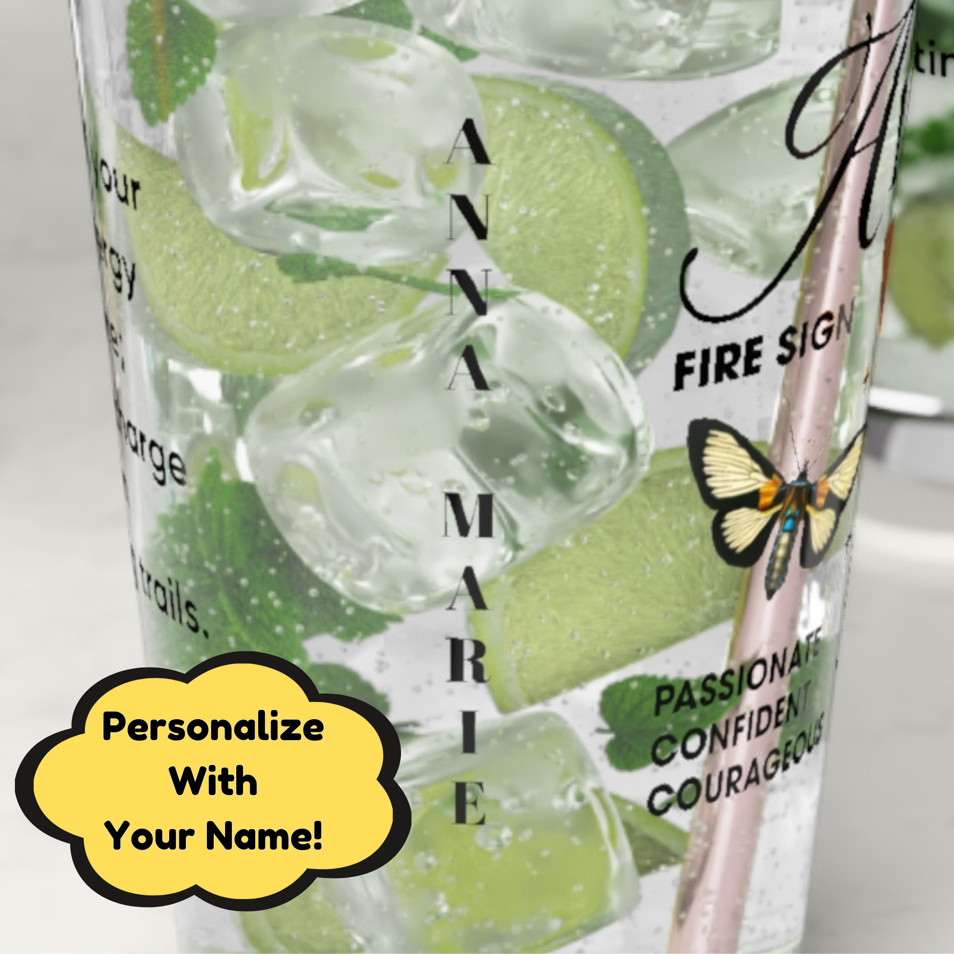 Aries Zodiac Pint Glass 16oz, Astrology Drinkware, Horoscope Gift, Zodiac Glass, Birthday Gift, Cosmic Glassware, Astrology Themed Drinkware