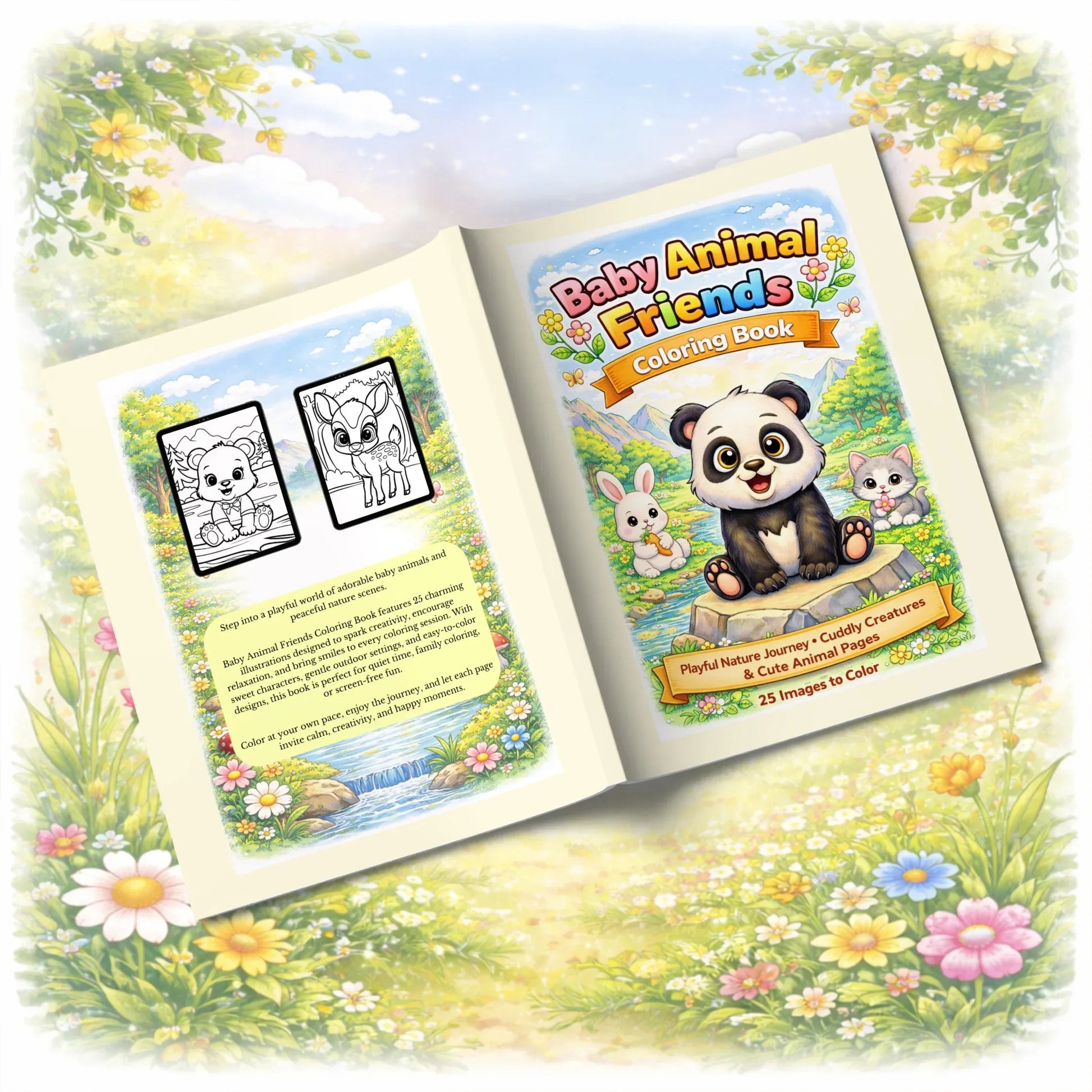 Shop our premium baby animal friends coloring book a playful journey through nature from MySisterIsASurvivor.