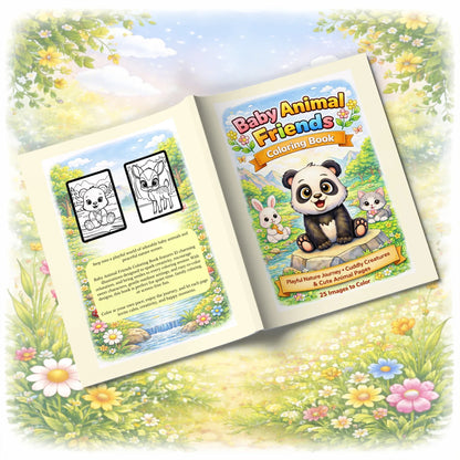 Shop our premium baby animal friends coloring book a playful journey through nature from MySisterIsASurvivor.