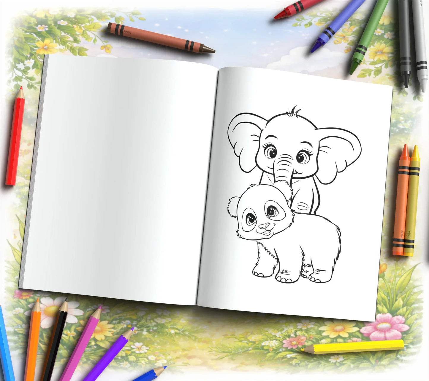 Shop our premium baby animal friends coloring book a playful journey through nature from MySisterIsASurvivor.
