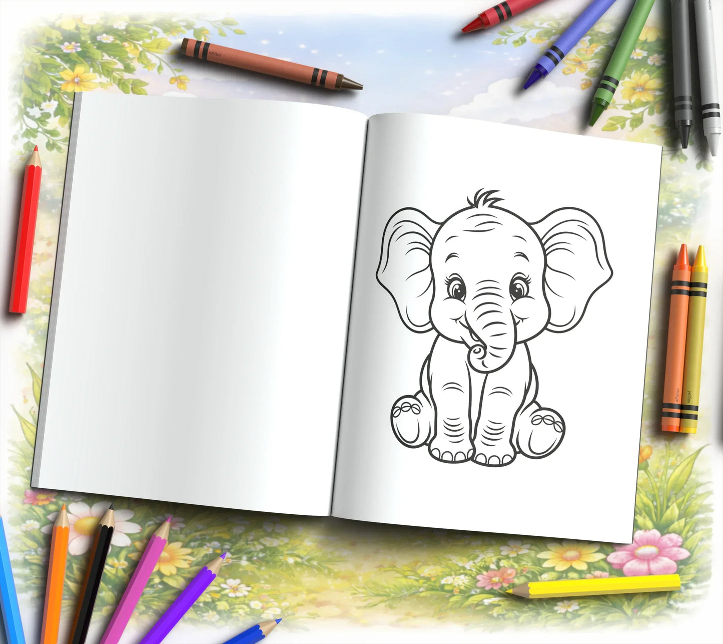Shop our premium baby animal friends coloring book a playful journey through nature from MySisterIsASurvivor.