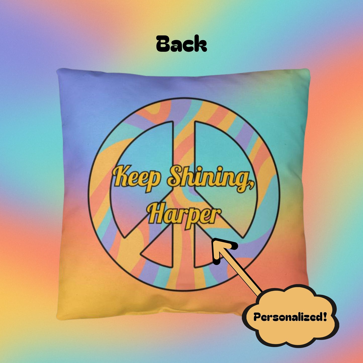 Self-Care Is My Jam pillow, indoor outdoor support for wellness, calm and retro vibes - MySisterIsASurvivor