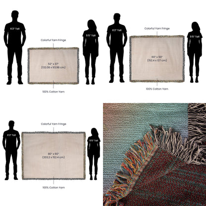 Vibe Check Healing in Progress woven blanket with mental health affirmation and custom name area