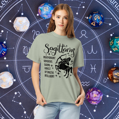 Sagittarius Zodiac Comfort Colors Tee - Adventurous and free-spirited Sagittarius shirt, a great gift for astrology lovers and emotional empowerment