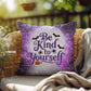 Inspirational Halloween indoor/outdoor pillow featuring “Be Kind To Yourself” for self-care and positivity