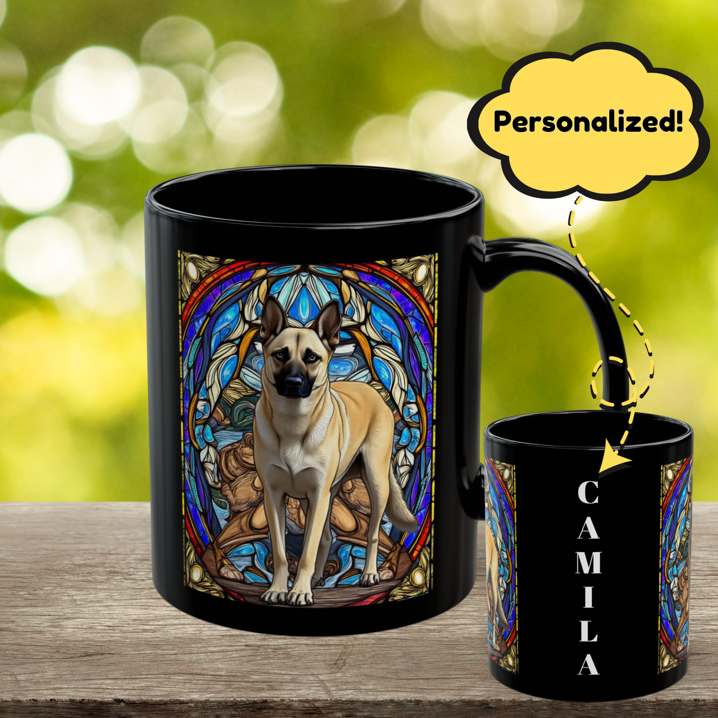 Belgian Malinois (Cream) Personalized Mug, Pet Lover Mug, Mals Coffee Mug, Custom Malis Mug, Dog Lover Gift, Maligators Mug