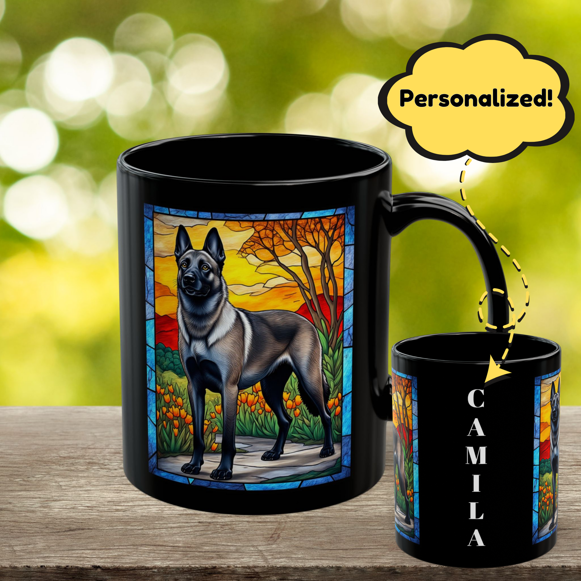 Belgian Malinois (Gray Sable) Personalized Mug, Pet Lover Mug, Mals Coffee Mug, Custom Malis Mug, Dog Lover Gift, Maligators Mug