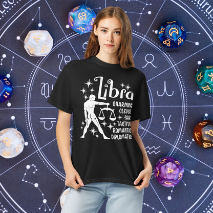 Libra Zodiac Comfort Colors Tee - Balanced and harmonious Libra star sign t-shirt promoting peace and emotional well-being