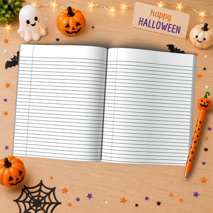 Ghosting My Worries Halloween Themed Notebook