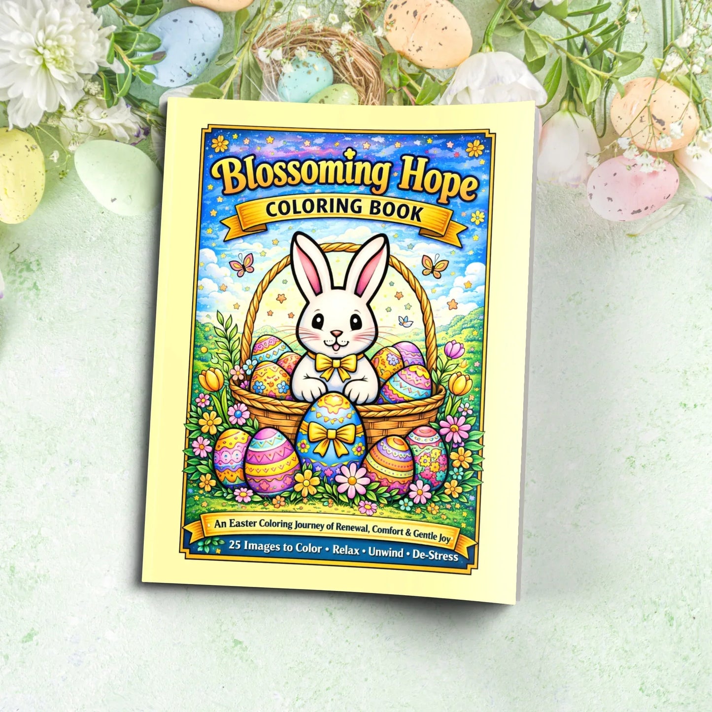 Shop our premium blossoming hope easter coloring for inner peace from MySisterIsASurvivor.
