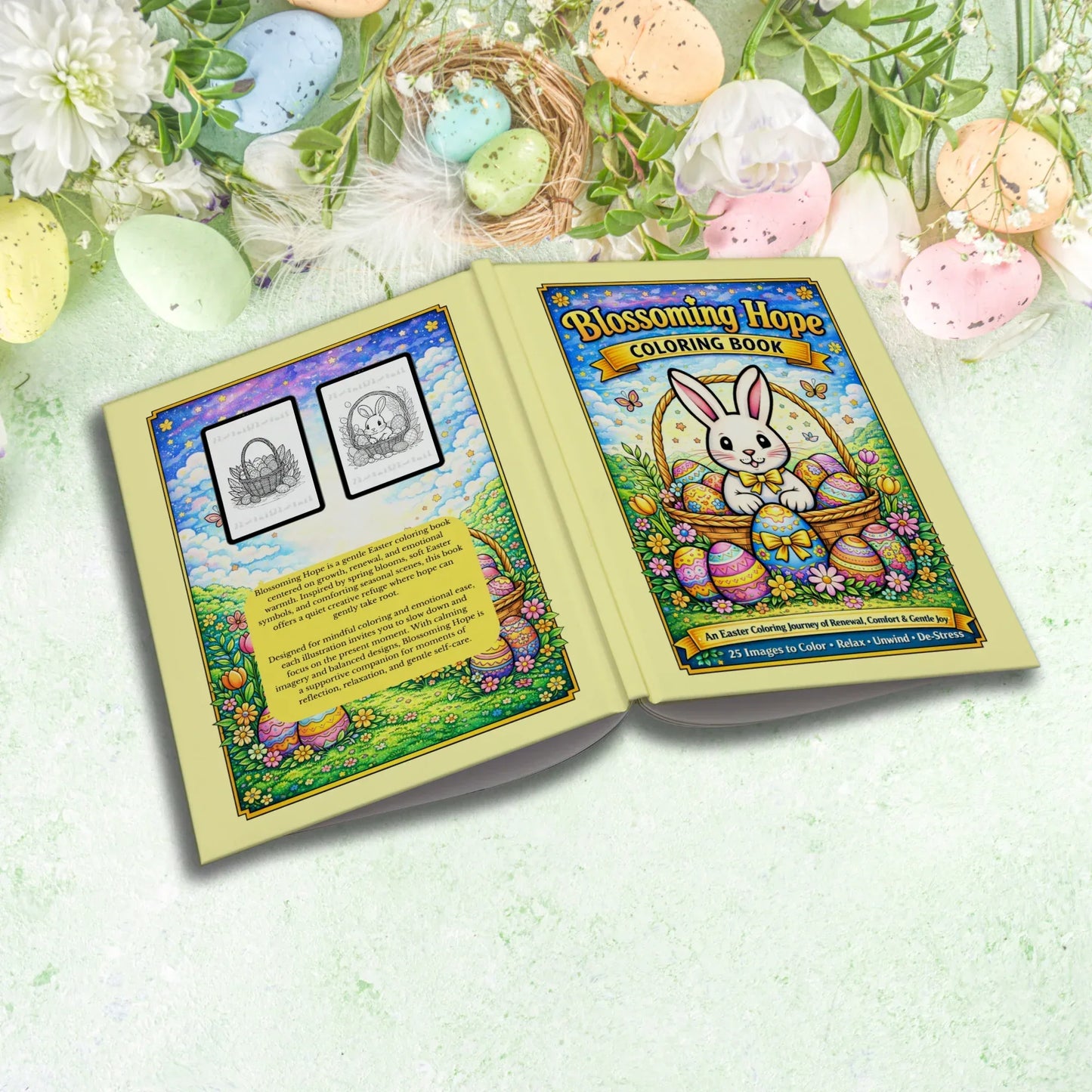 Shop our premium blossoming hope easter coloring for inner peace from MySisterIsASurvivor.