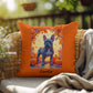 French Bulldog Blue Coat Pillow, Custom Indoor Outdoor Dog Cushion, Personalized Pet Decor