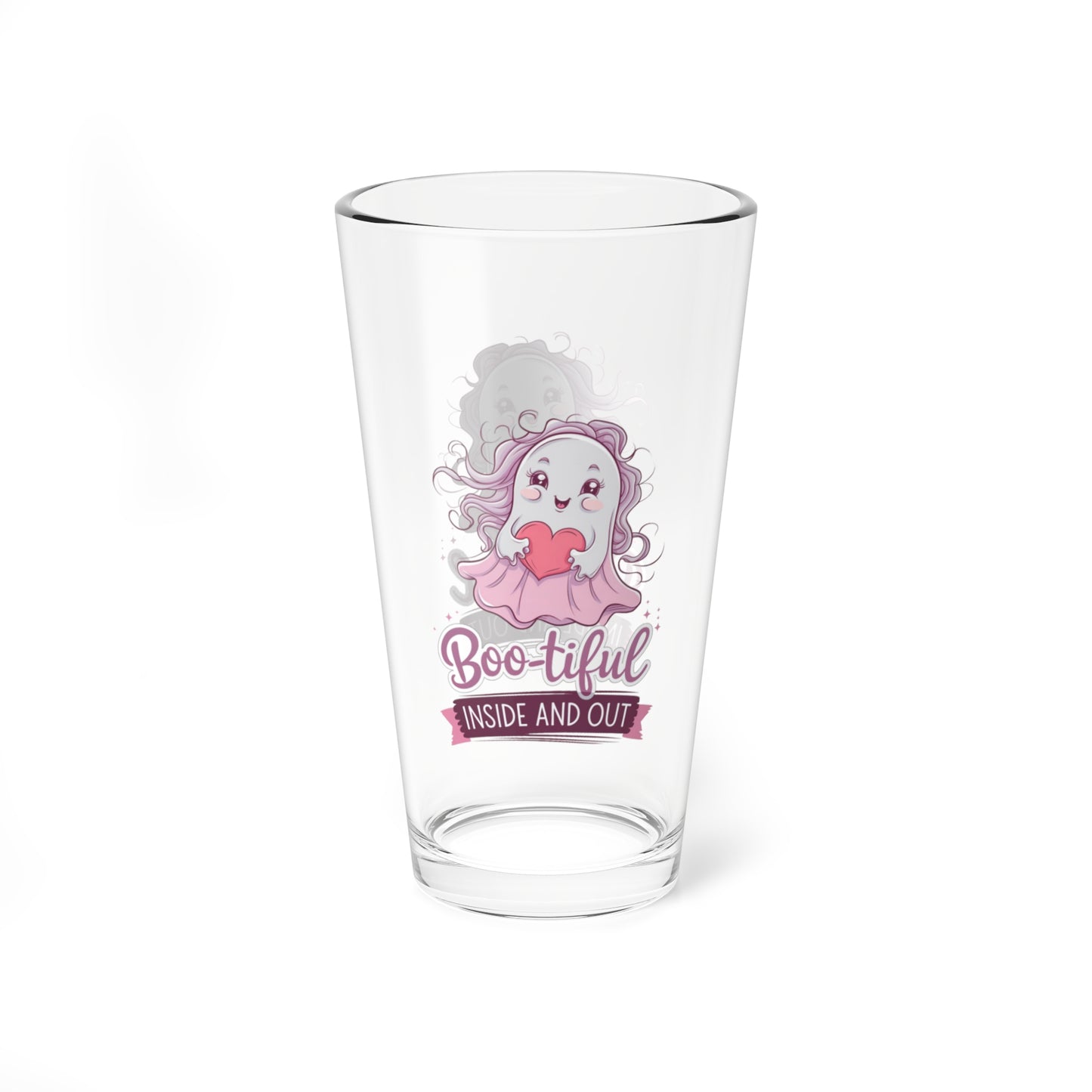 Boo-tiful Inside And Out, Halloween Pint Glass, 16oz - Perfect Halloween Party Drinkware