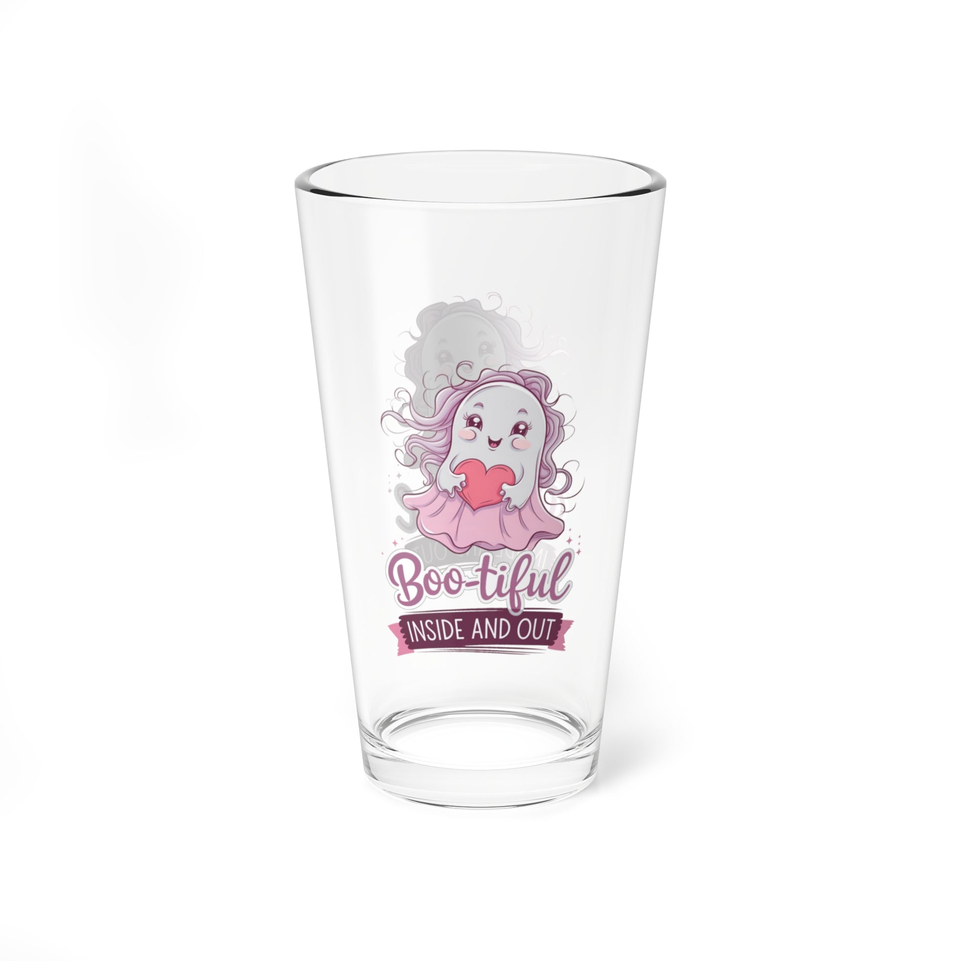 Boo-tiful Inside And Out, Halloween Pint Glass, 16oz - Perfect Halloween Party Drinkware