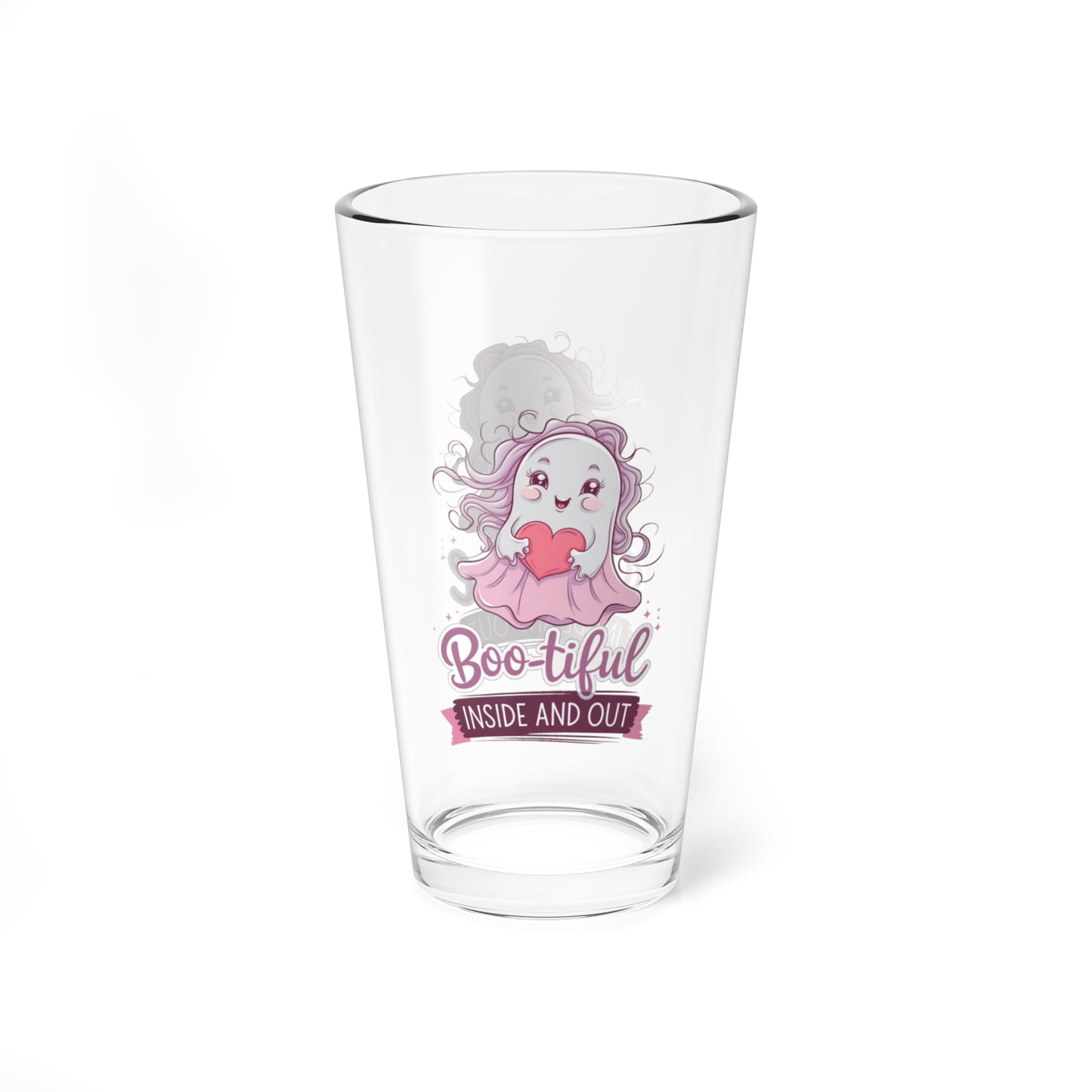 Boo-tiful Inside And Out, Halloween Pint Glass, 16oz - Perfect Halloween Party Drinkware