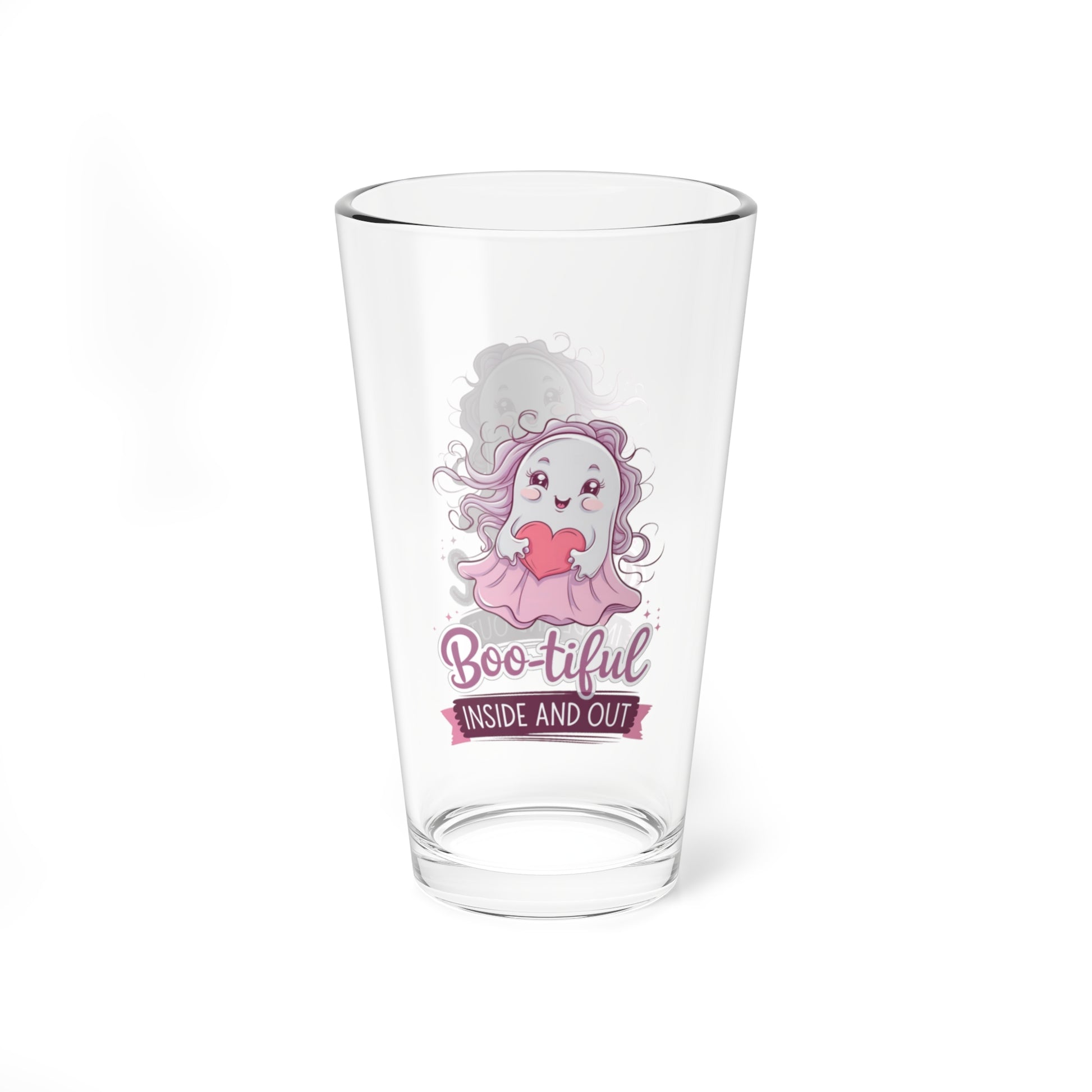 Boo-tiful Inside And Out, Halloween Pint Glass, 16oz - Perfect Halloween Party Drinkware