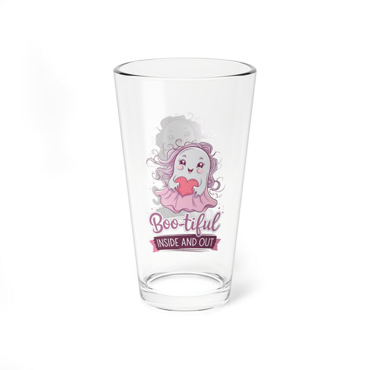 Boo-tiful Inside And Out, Halloween Pint Glass, 16oz - Perfect Halloween Party Drinkware