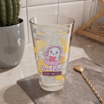 Boo-tiful Inside And Out, Halloween Pint Glass, 16oz - Perfect Halloween Party Drinkware