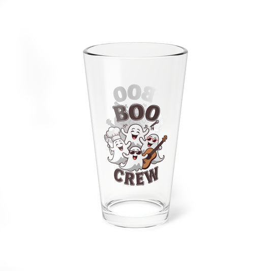 Boo Crew, Halloween Pint Glass, 16oz - Perfect Halloween Party Drinkware
