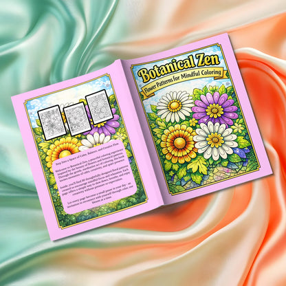 Shop our premium botanical zen a 25 page flower patterns for mindful coloring book from MySisterIsASurvivor.