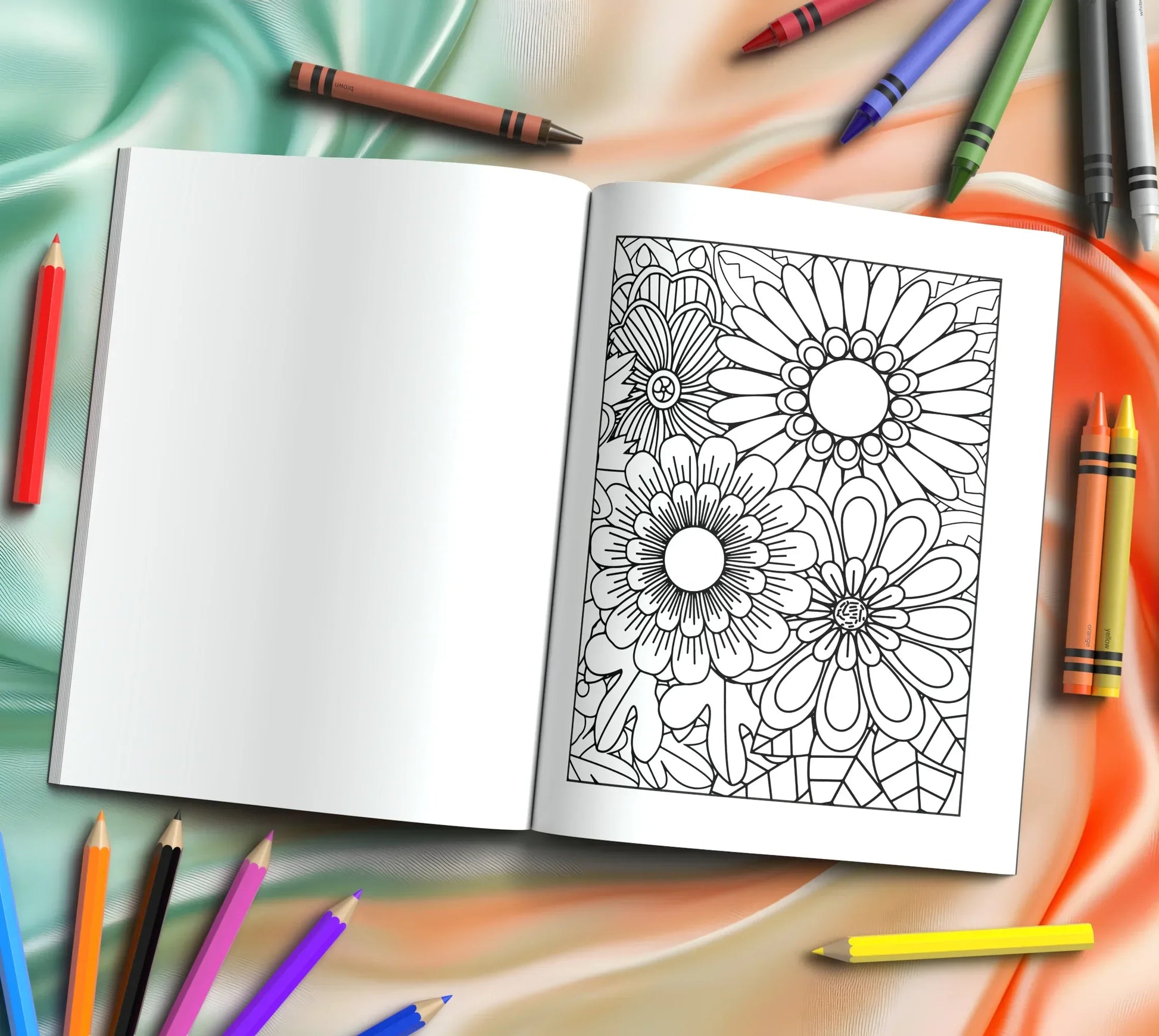 Shop our premium botanical zen a 25 page flower patterns for mindful coloring book from MySisterIsASurvivor.