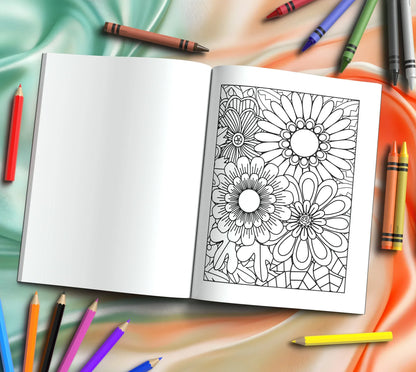 Shop our premium botanical zen a 25 page flower patterns for mindful coloring book from MySisterIsASurvivor.