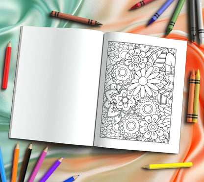 Shop our premium botanical zen a 25 page flower patterns for mindful coloring book from MySisterIsASurvivor.