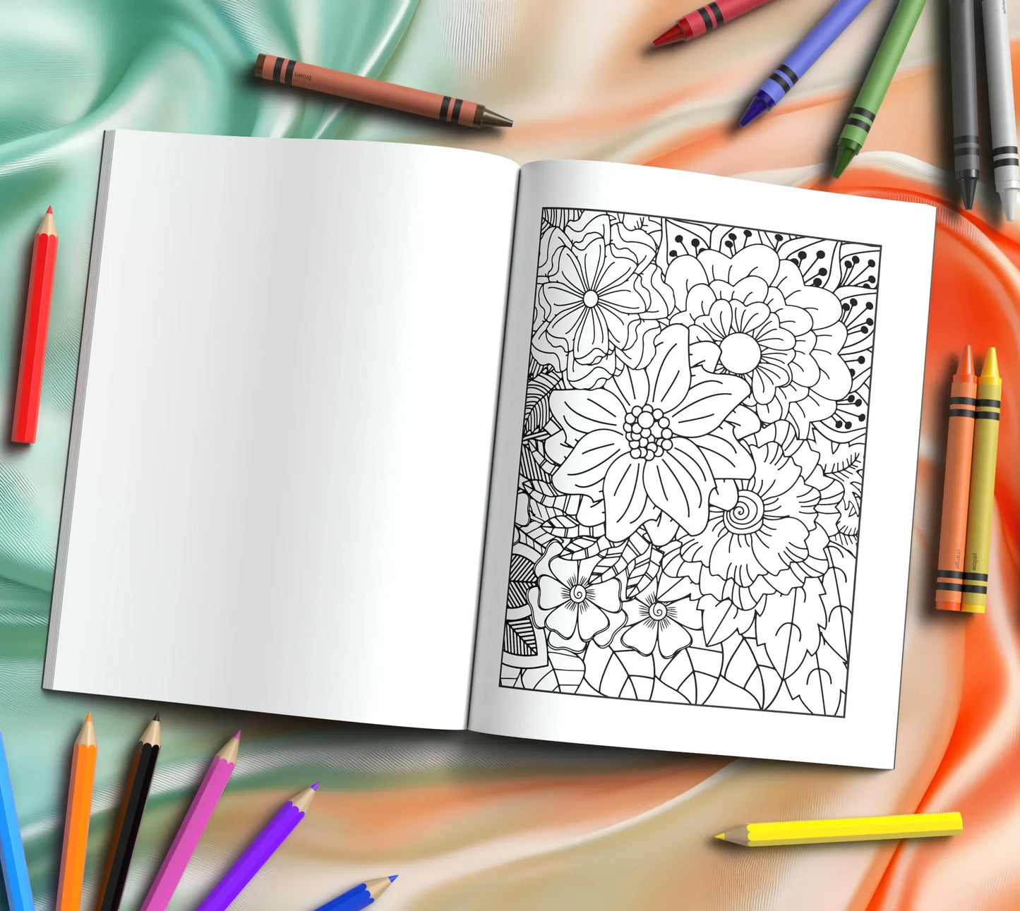 Shop our premium botanical zen a 25 page flower patterns for mindful coloring book from MySisterIsASurvivor.