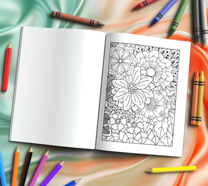 Shop our premium botanical zen a 25 page flower patterns for mindful coloring book from MySisterIsASurvivor.