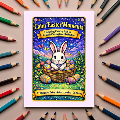 Shop our calm easter moments coloring book for mental health featuring the Default Title style option from MySisterIsASurvivor.