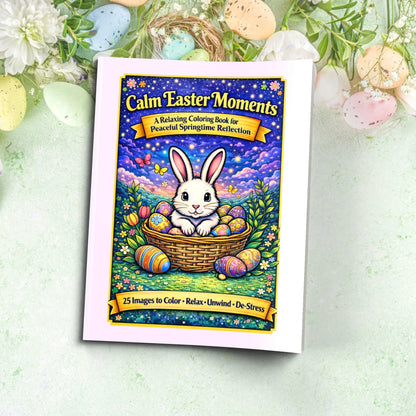 Shop our premium calm easter moments coloring book for mental health from MySisterIsASurvivor.