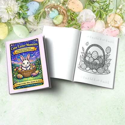 Shop our premium calm easter moments coloring book for mental health from MySisterIsASurvivor.