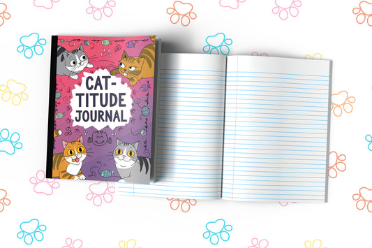 Cat-titude Journal Composition Notebook for Journaling, Therapy, Self-Care, Anxiety, Mindfulness, Affirmations & Wellness Writing