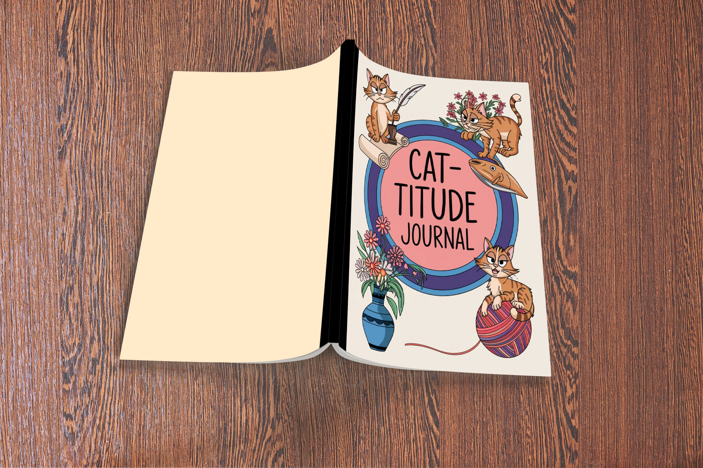 Cat-titude Journal Composition Notebook for Journaling, Therapy, Self-Care, Anxiety, Mindfulness, Affirmations & Wellness Writing