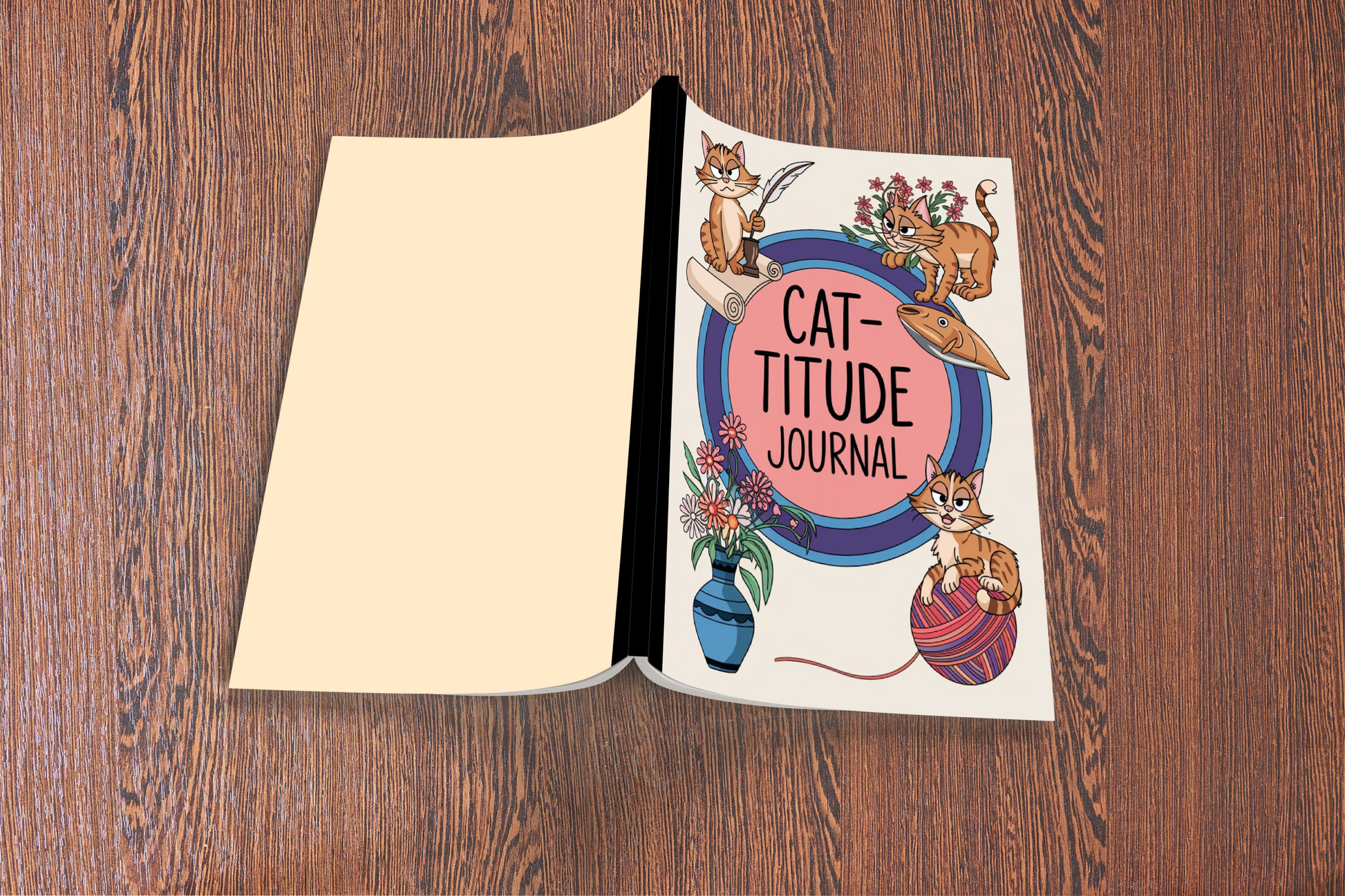 Cat-titude Journal Composition Notebook for Journaling, Therapy, Self-Care, Anxiety, Mindfulness, Affirmations & Wellness Writing