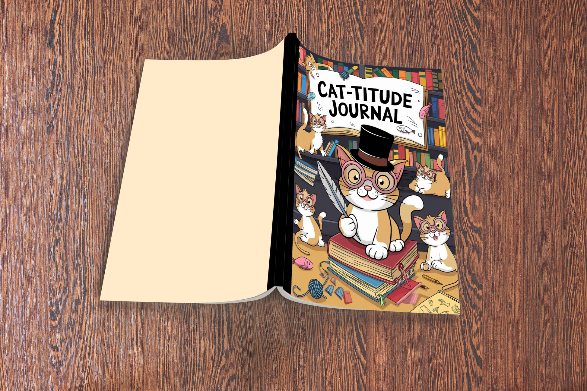 Cat-titude Journal Composition Notebook for Journaling, Therapy, Self-Care, Anxiety, Mindfulness, Affirmations & Wellness Writing