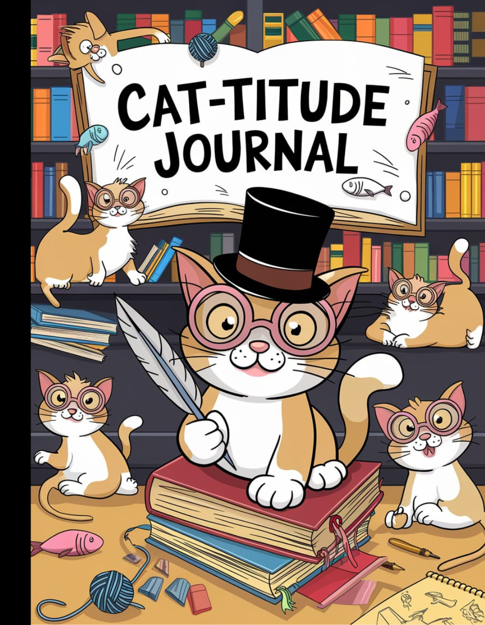 Cat-titude Journal Composition Notebook for Journaling, Therapy, Self-Care, Anxiety, Mindfulness, Affirmations & Wellness Writing