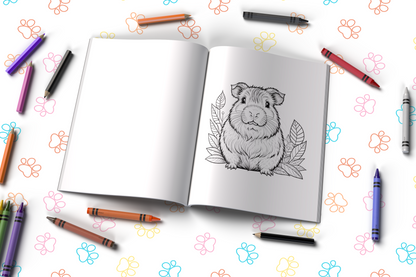 Cavy Colorscape Guinea Pig Coloring Book for Mindfulness, Relaxation, and Stress Relief – Adorable Designs to Spark Creativity & Positivity