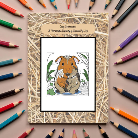 Guinea pig coloring book for relaxation with adorable piggie designs